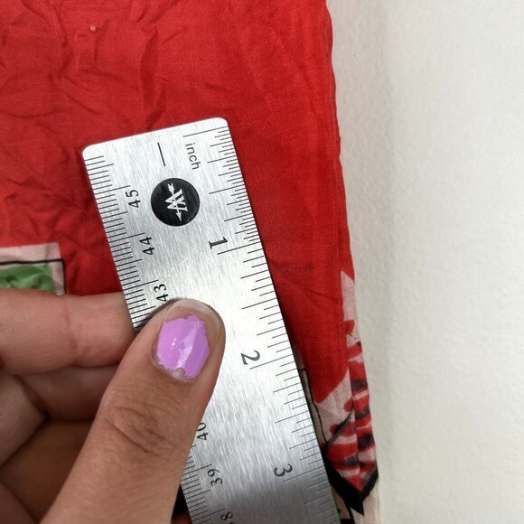 Orange‎ scarf with peace lillies - Picture 3 of 5